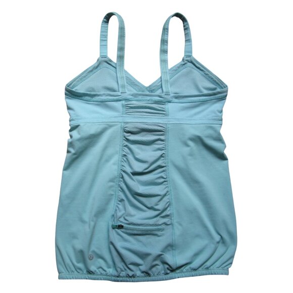 Lululemon light teal tank size 8 ptp 14.5" *GUC - Picture 4 of 8